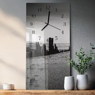 Decoratieve glazen klok verticaal Strand