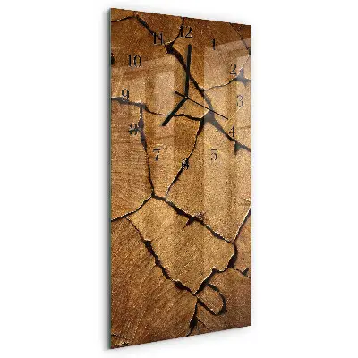 Decoratieve glazen klok verticaal Houten patroon
