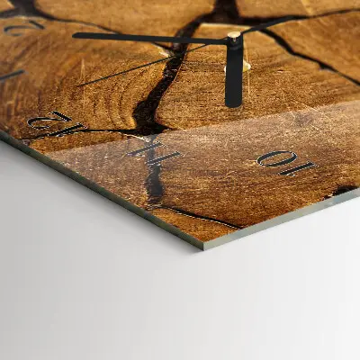 Decoratieve glazen klok verticaal Houten patroon