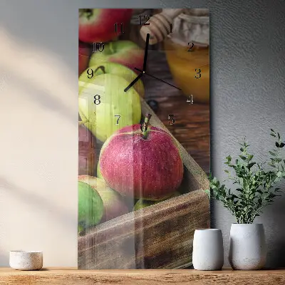 Glazen klok verticaal Appel