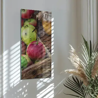 Glazen klok verticaal Appel