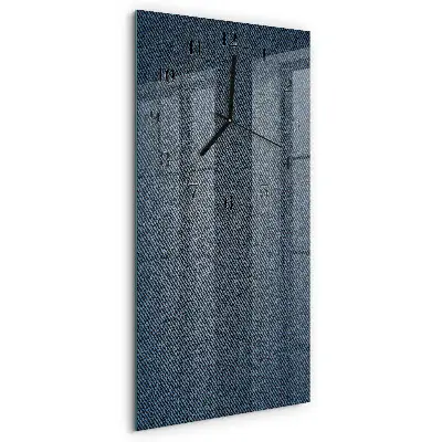Verticale moderne glazen wandklok Plastic