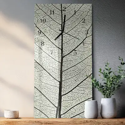 Verticale rechthoekige glazen wandklok Laken