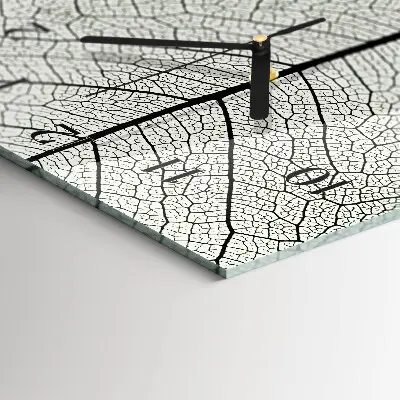Verticale rechthoekige glazen wandklok Laken