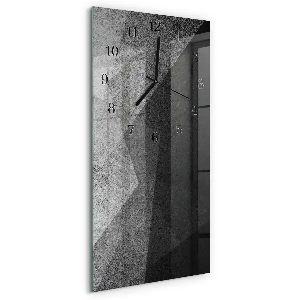 Verticale moderne glazen wandklok Patroon