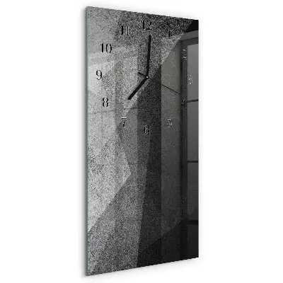 Verticale moderne glazen wandklok Patroon