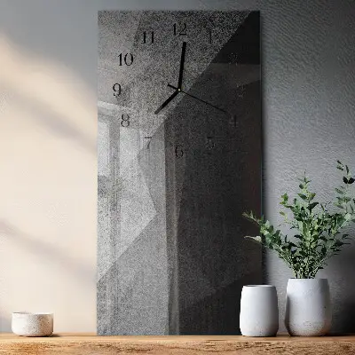 Verticale moderne glazen wandklok Patroon