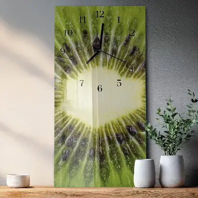 Glazen klok verticaal Kiwi