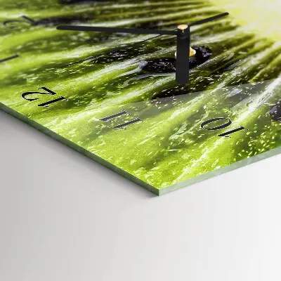 Glazen klok verticaal Kiwi