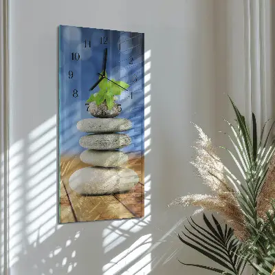 Decoratieve glazen klok verticaal Stenen