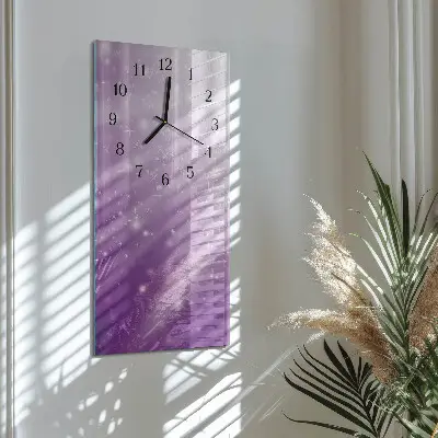 Verticale rechthoekige glazen wandklok Verschijning