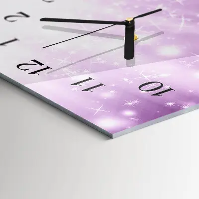 Verticale rechthoekige glazen wandklok Verschijning