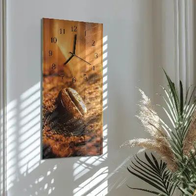 Rechthoekige glas klok verticaal Cafeïnebonen