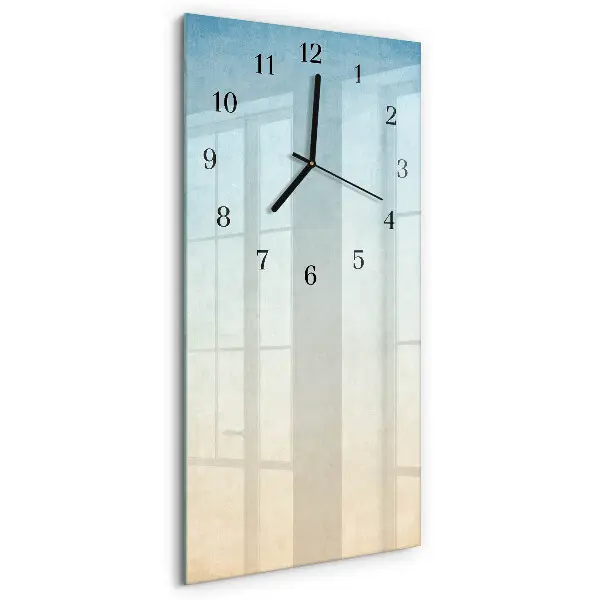 Verticale moderne glazen wandklok Patroon