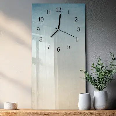 Verticale moderne glazen wandklok Patroon