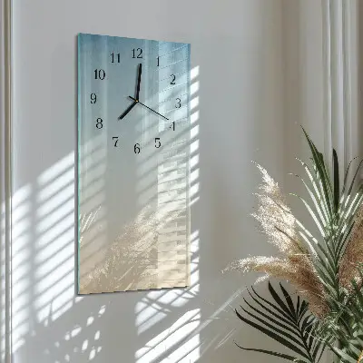 Verticale moderne glazen wandklok Patroon