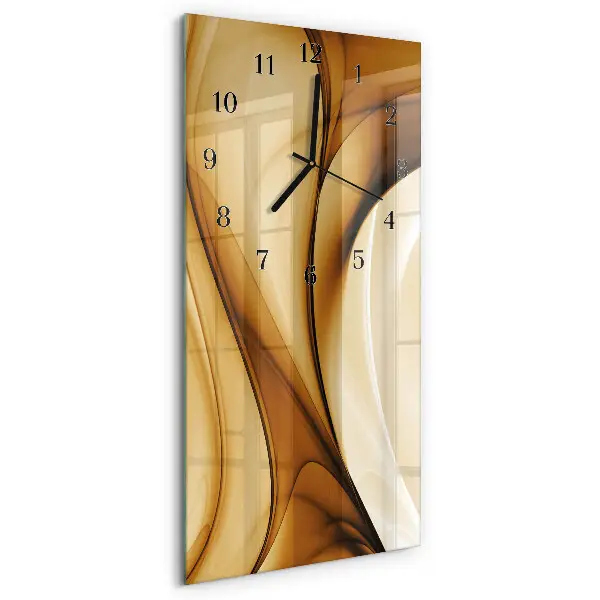 Decoratieve glazen klok verticaal Patroon