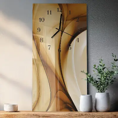 Decoratieve glazen klok verticaal Patroon
