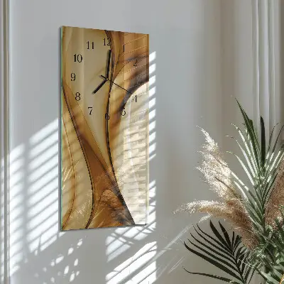 Decoratieve glazen klok verticaal Patroon