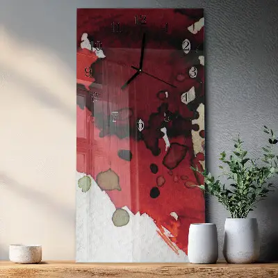 Decoratieve glazen klok verticaal Vlekken