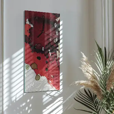 Decoratieve glazen klok verticaal Vlekken