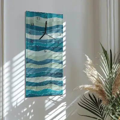 Rechthoekige glas klok verticaal Golven