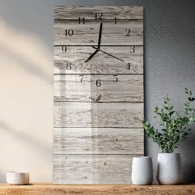 Decoratieve glazen klok verticaal Houten latten