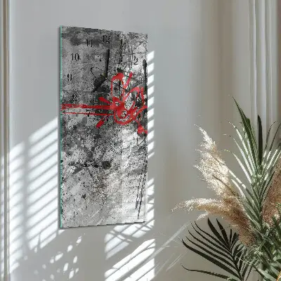 Decoratieve glazen klok verticaal Deel