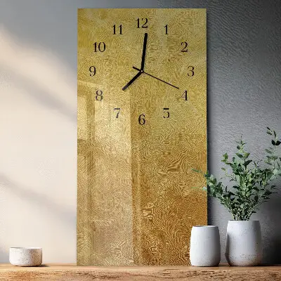 Verticale rechthoekige glazen wandklok Patroon