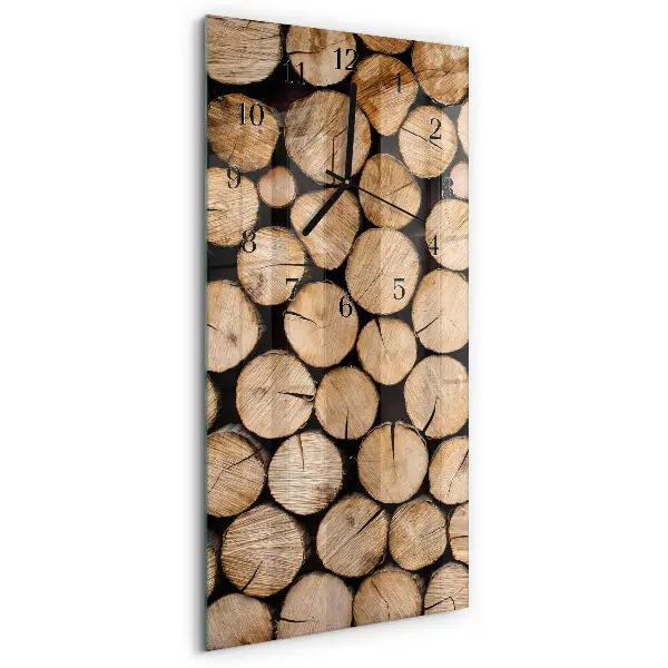 Rechthoekige glas klok verticaal Houten balken