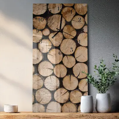 Rechthoekige glas klok verticaal Houten balken