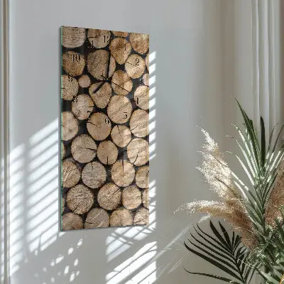 Rechthoekige glas klok verticaal Houten balken