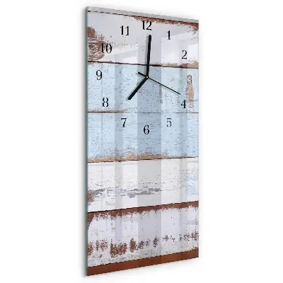 Verticale moderne glazen wandklok Muur