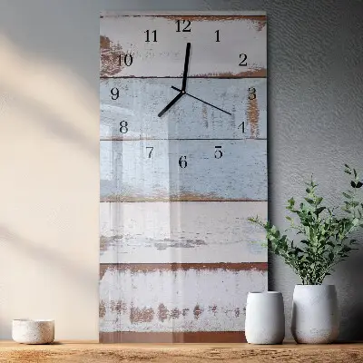 Verticale moderne glazen wandklok Muur