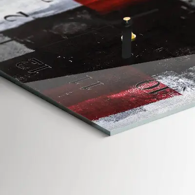 Glazen klok verticaal Abstractie