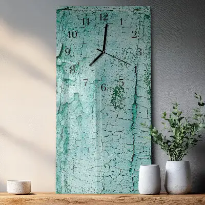 Verticale moderne glazen wandklok Blaffen