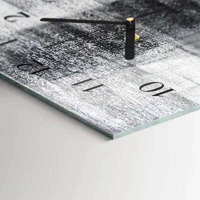 Verticale rechthoekige glazen wandklok Contrast