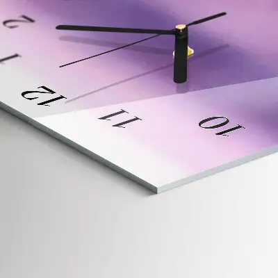 Verticale rechthoekige glazen wandklok Lavendel