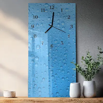 Rechthoekige glas klok verticaal Een druppel water