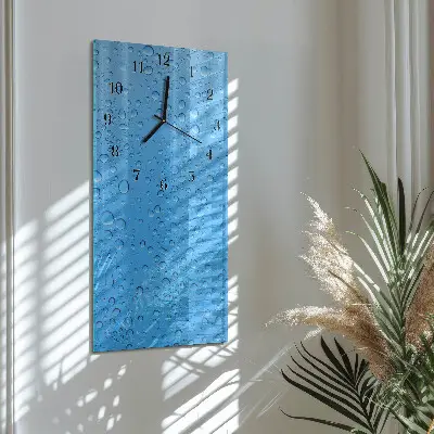 Rechthoekige glas klok verticaal Een druppel water