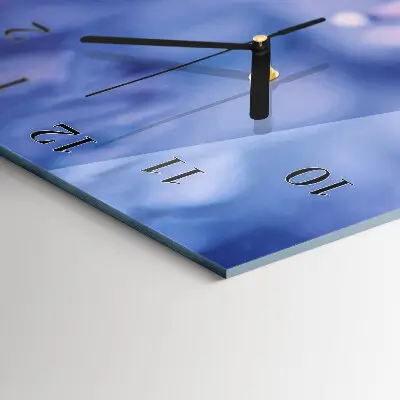 Verticale moderne glazen wandklok Bloem