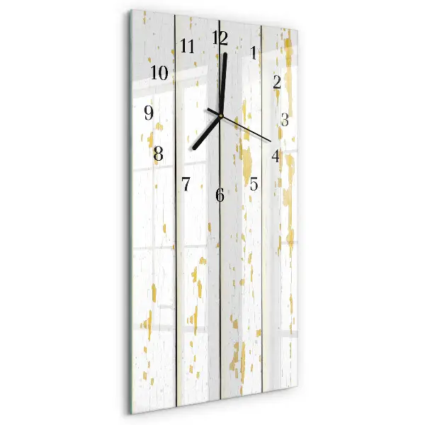 Decoratieve glazen klok verticaal Houten vloer