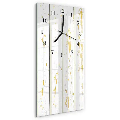 Decoratieve glazen klok verticaal Houten vloer