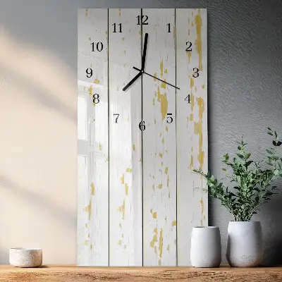 Decoratieve glazen klok verticaal Houten vloer