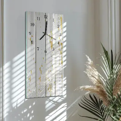 Decoratieve glazen klok verticaal Houten vloer