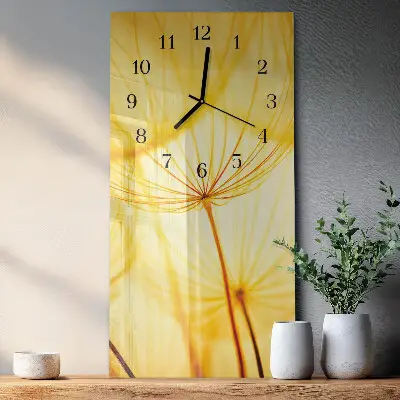 Glazen klok verticaal Bloem