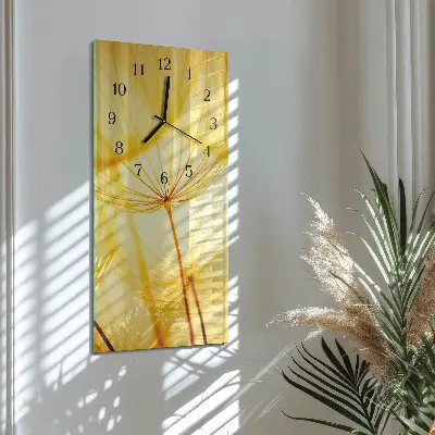 Glazen klok verticaal Bloem