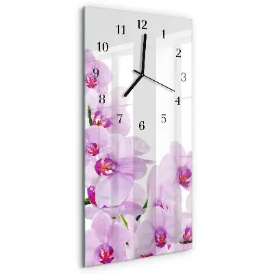 Glazen klok verticaal Orchideeën