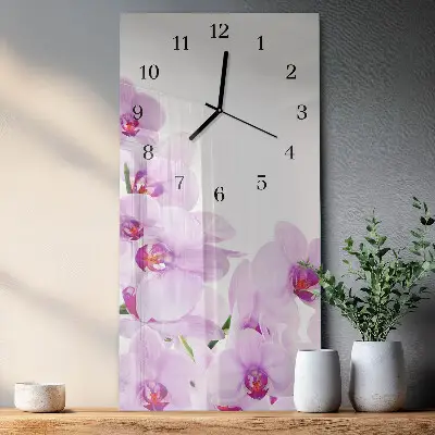 Glazen klok verticaal Orchideeën