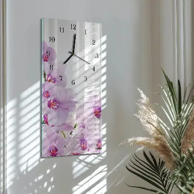 Glazen klok verticaal Orchideeën